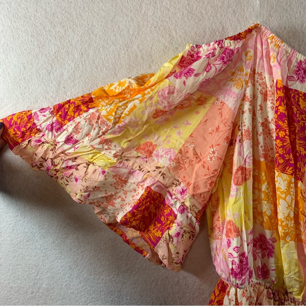 Impressions Patchwork Off Shoulder Mini Dress Sz … - image 3